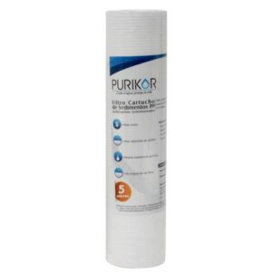 FILTRO CARTUCHO DE POLIPROPILENO TERMOFUSIONADO MARCA PURIKOR CON DIMENSIONES DE 2.5" X 40" PARA FILTRADO DE 5 MICRAS