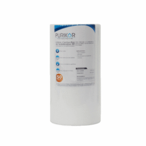 FILTRO CARTUCHO DE POLIPROPILENO TERMOFUSIONADO MARCA PURIKOR CON DIMENSIONES DE 4.5" X 10" PARA FILTRADO DE 10 MICRAS