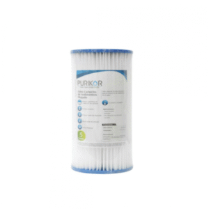 FILTRO CARTUCHO PLEGABLE DE POLIPROPILENO MARCA PURIKOR CON DIMENSIONES DE 4.5" X 10" PARA FILTRADO DE 5 MICRAS